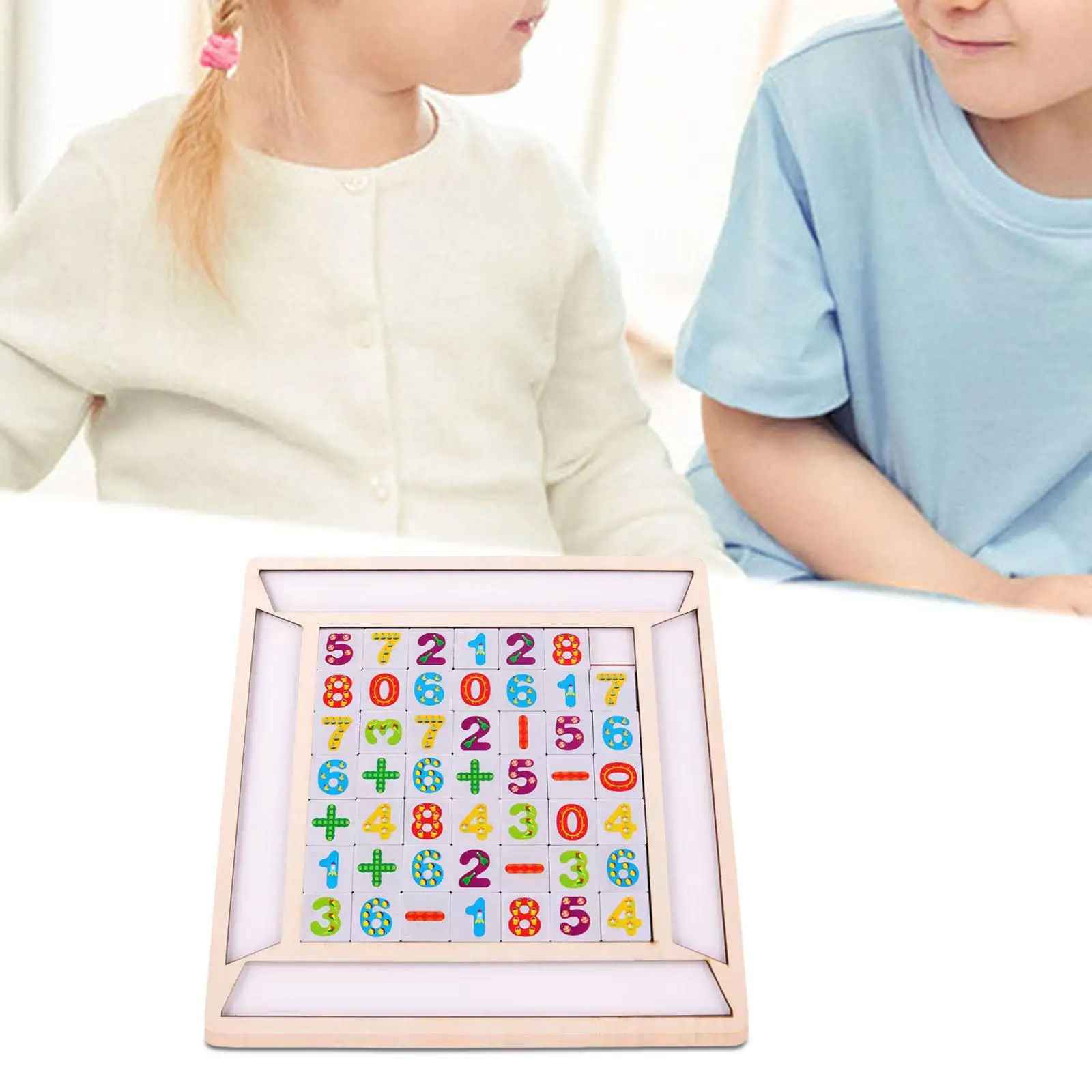 Concentration Matching Game Blocks Toy Tabletop Game Early Learning Educational Toy Wooden Board Game for Toddler Ages 3+ Baby