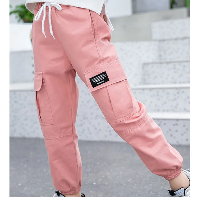 Fashion Cargo Pants For Teen Girls Cool Trousers With Belt Loose