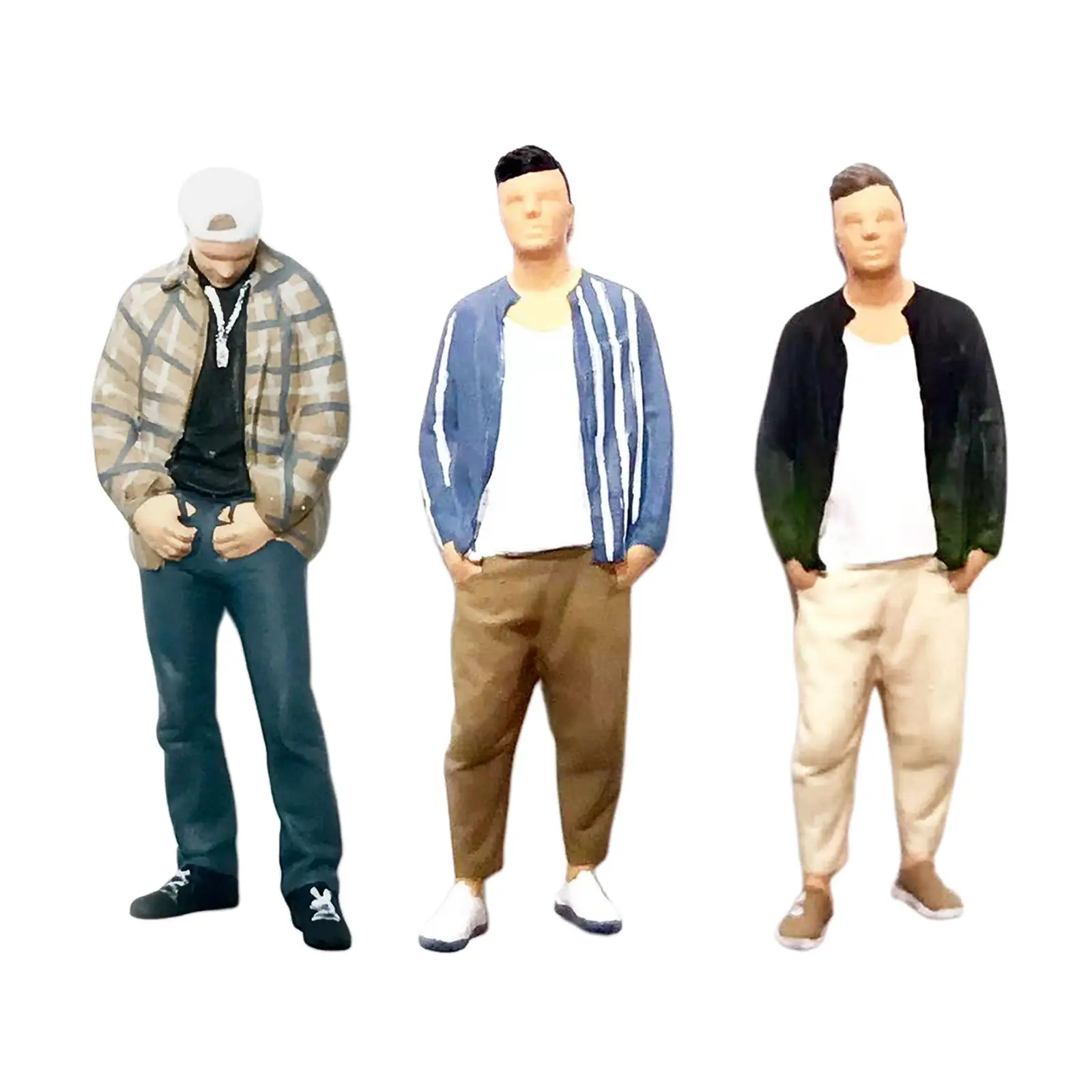 1:64 Figure People Model Male Character Toys Colorful for Miniature Scenes