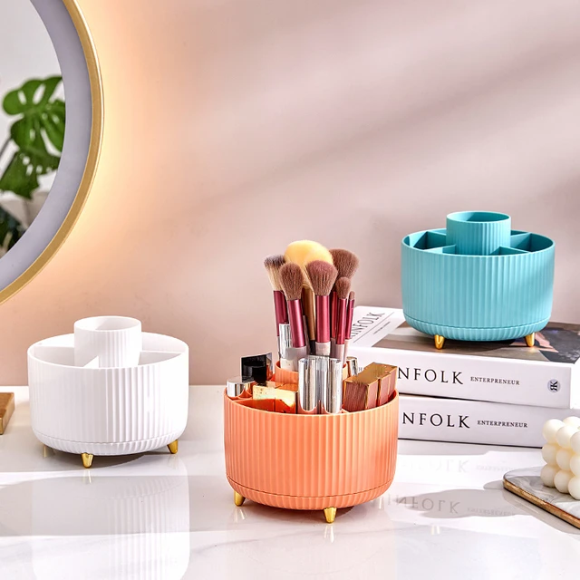 Cosmetics Makeup Brushes Pen Holder  Desktop Sundries Storage Shelf -  Storage Rack - Aliexpress