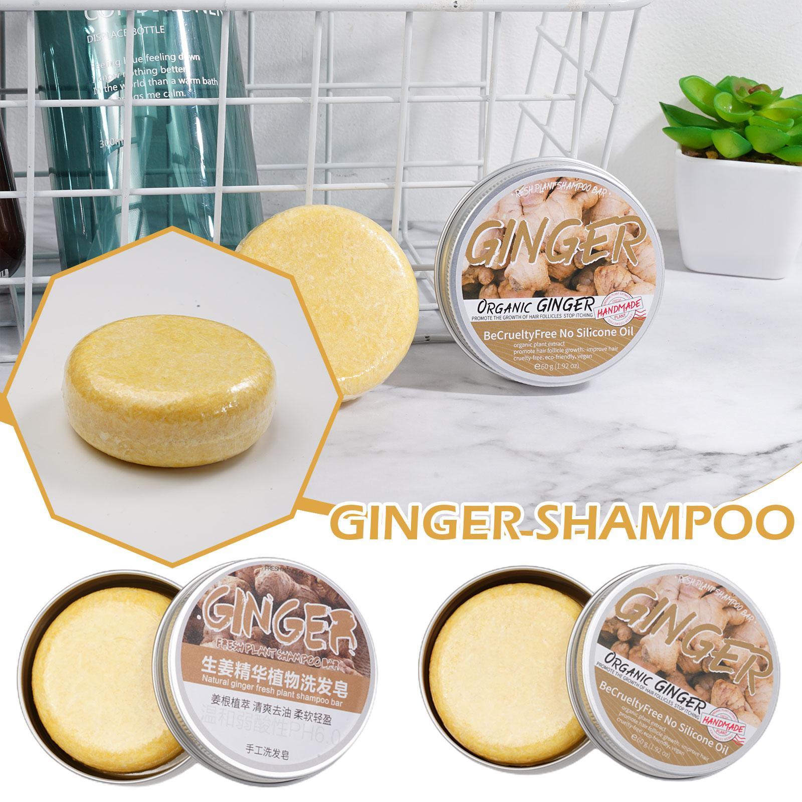 Best of Ginger Polygonum Soap Essence Hair Darkening Regrowth Shampoo Bar Natural Anti Dandruff Moisturizing Handmade Glossy Scalp Reviews & Tips