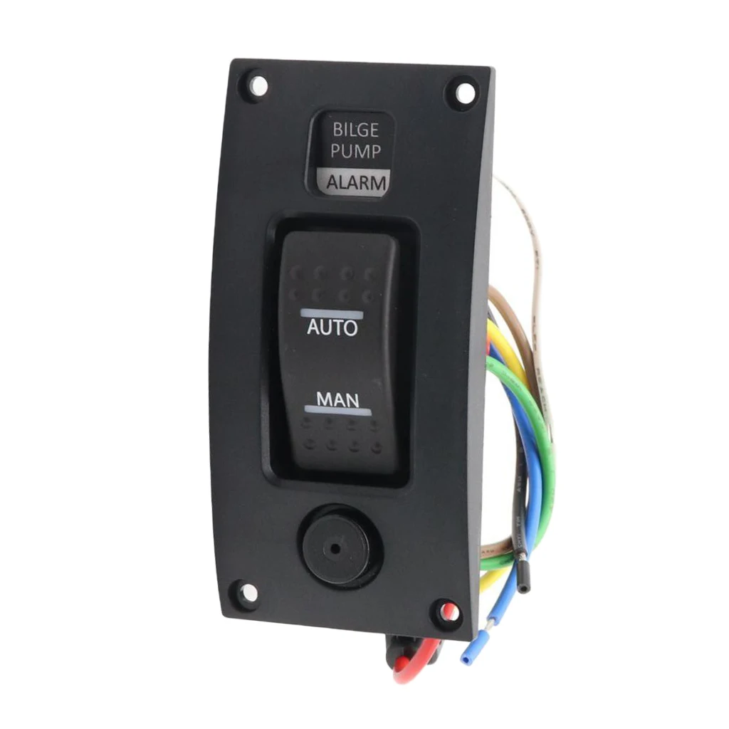 New   Bilge Pump Switch Panel Automatic-Off-Manual 12v 24v with Alarm