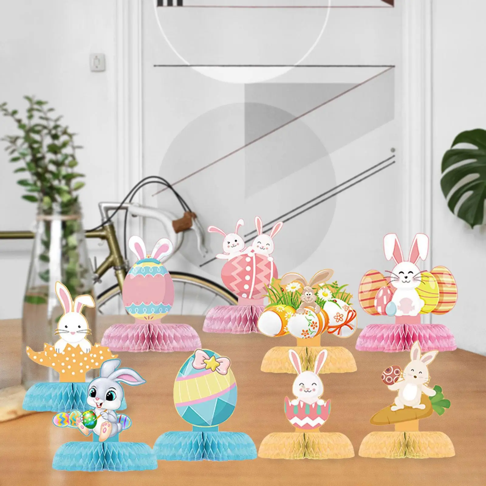9 Pieces Easter Honeycomb Decorations Centerpieces Table Decor for Home Holiday