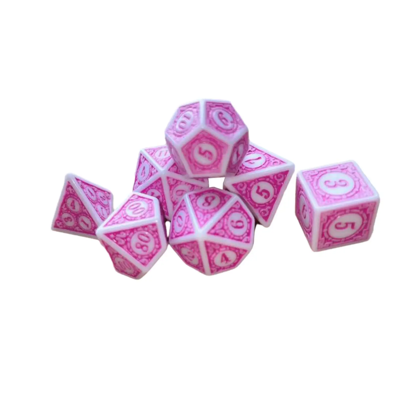 7 Pieces Multi Sided Game Dices Math Teaching Toys Party Favors Entertainment Toys Polyhedral Dices for Party Role Playing Game