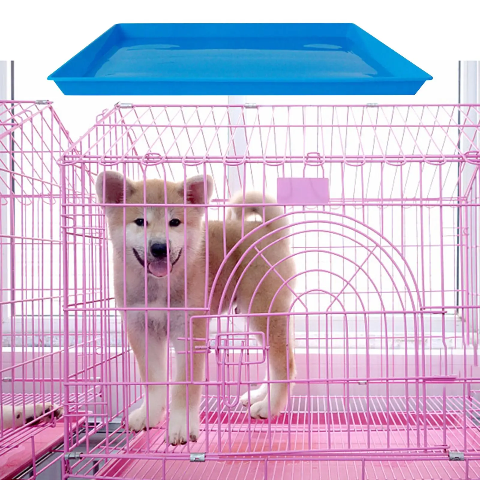 Large Dog Cage Tray Puppy Potty Tray Toilet Urinal Cleaning Tool Bedpan for Pet Supplies Dogs Cats Puppy Ferret Home Balcony