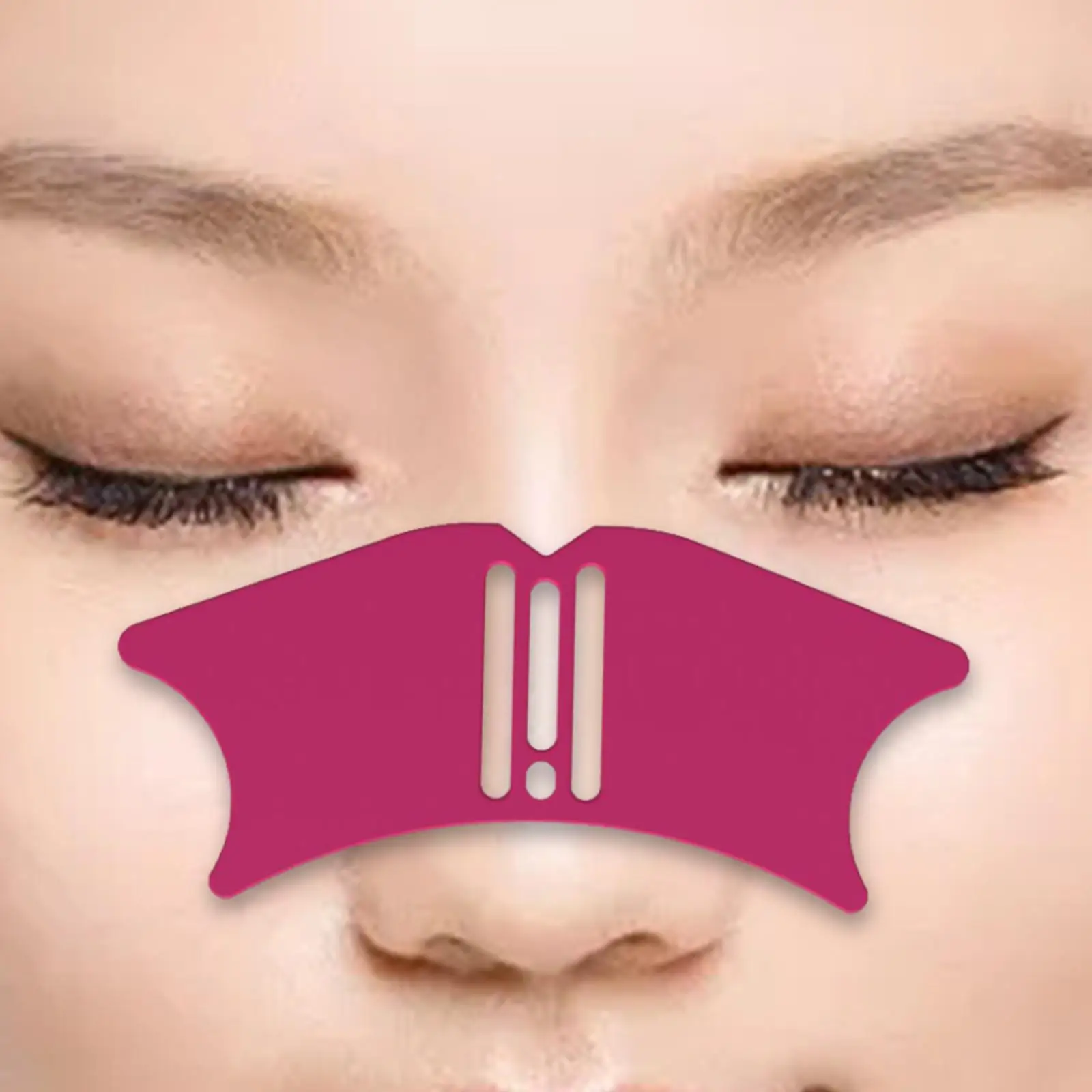 Silicone Eyeliner Stencil Nose Contour Stencil Waterproof for Various Face Shapes Sturdy Comfortable to Hold Makeup Tool