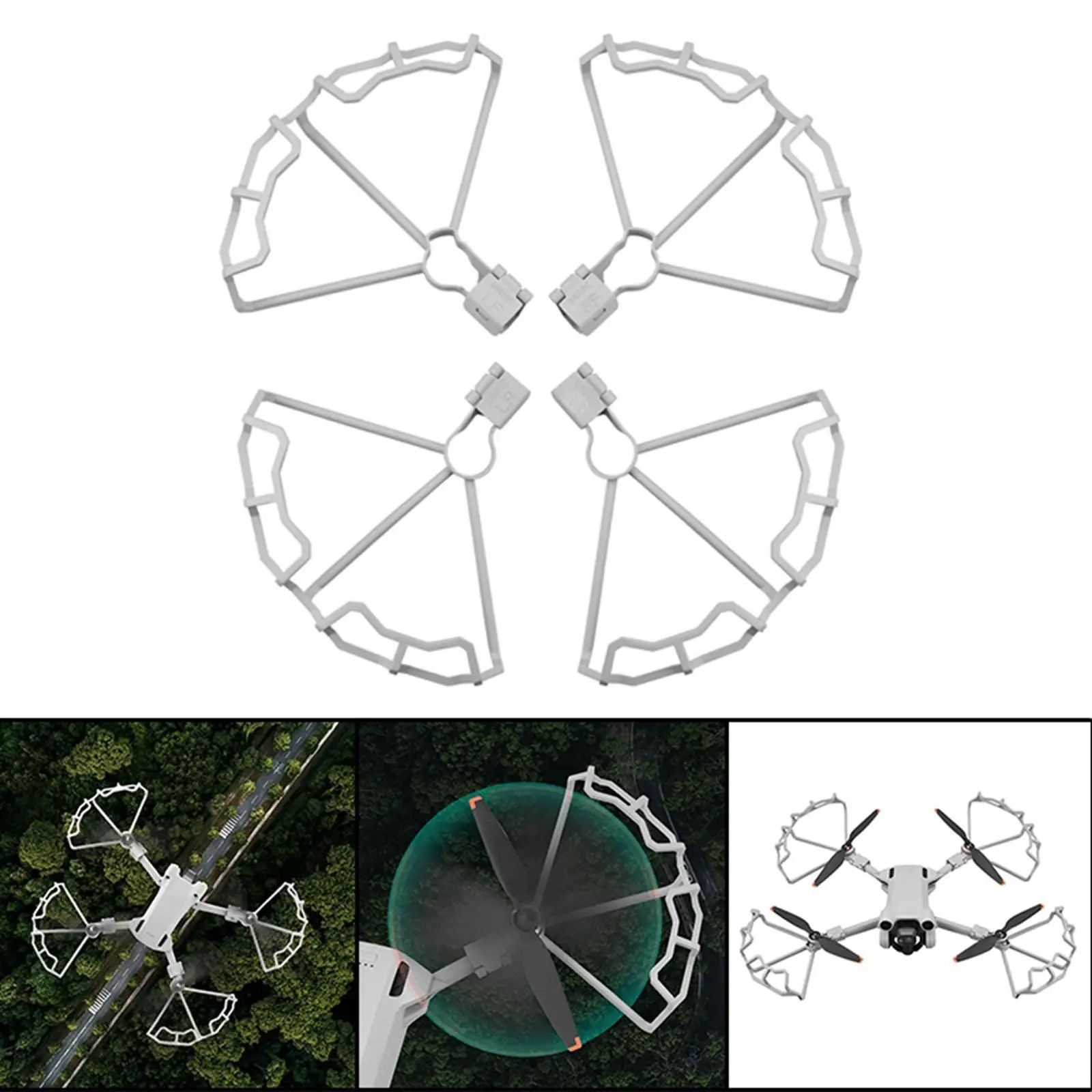 4Pcs Propeller Guard Anti Collision ABS Protective Cover Semi Enclosed Blade Protector for DJI Mini 3 Pro Drone