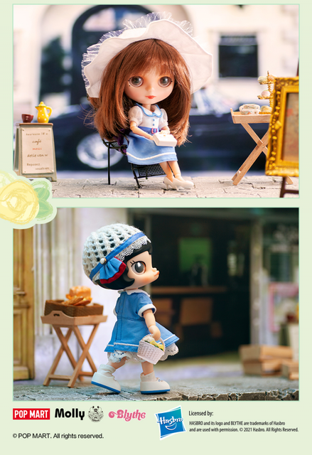 MOLLY and BLYTHE French Action Figures Kawaii Ornaments Figurines