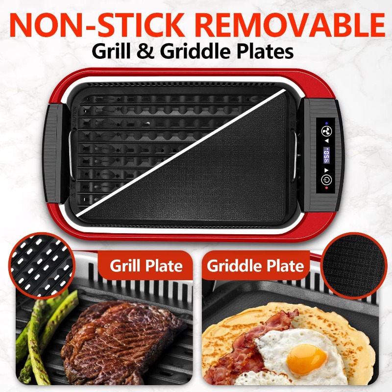 Title 11, Indoor Grill, CUSIMAX Smokeless Grill Indoor, E...