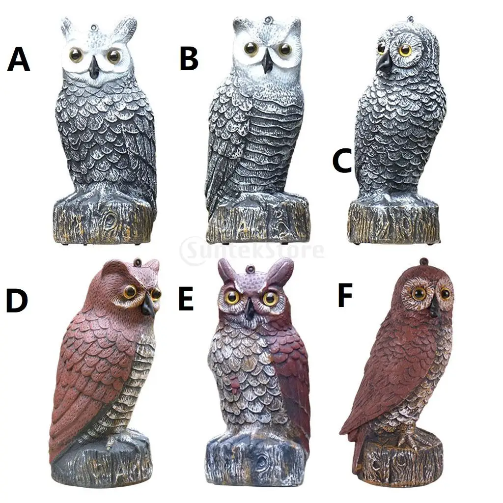 Fake Owl Scarecrow Sculpture Effective Halloween Outdoor Decoration Decoration Keep Birds Away Owl Bird Deterrents for House