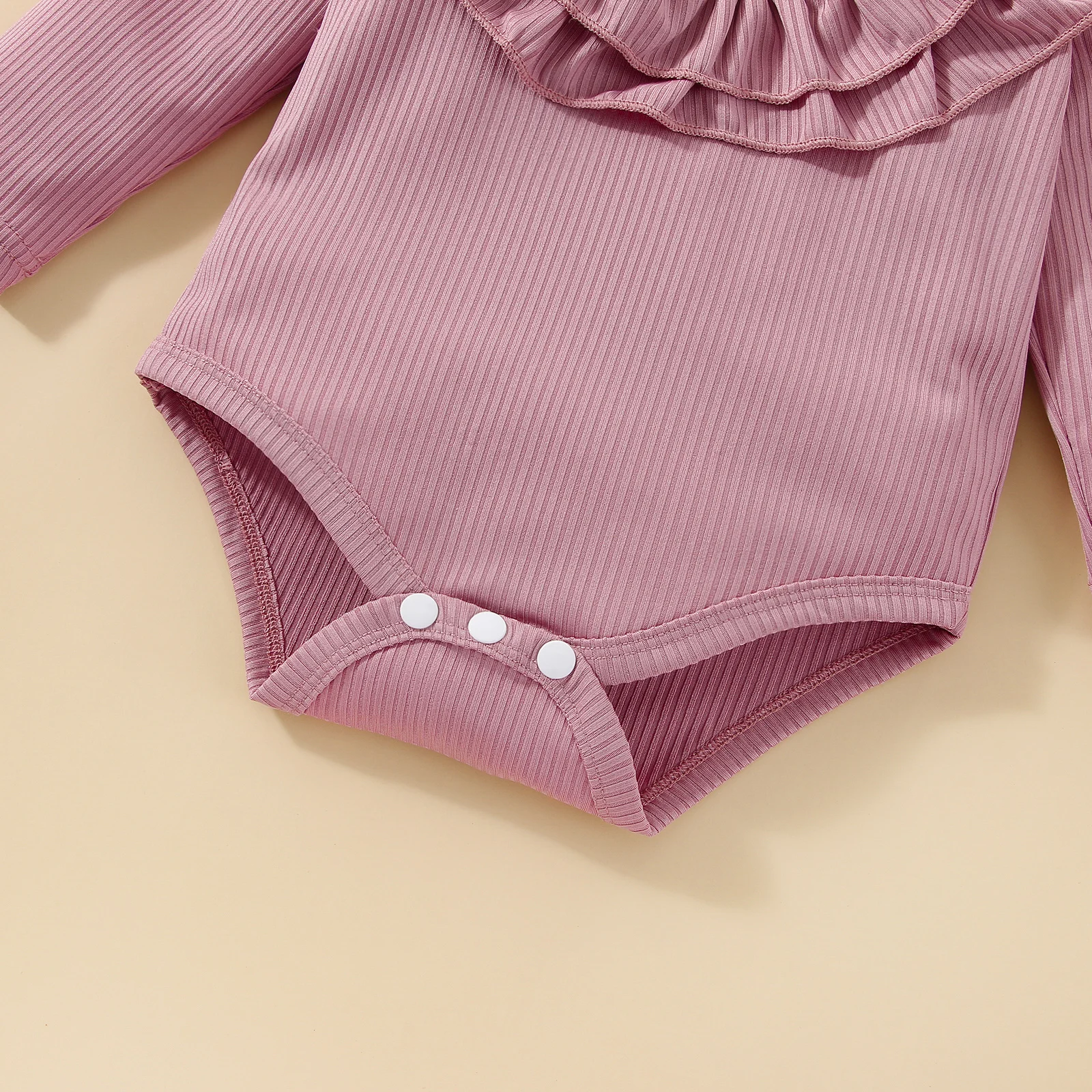 Ma&Baby 3-24M Newborn Infant Baby Girl Romper Knit Soft Long Sleeve Ruffle Jumpsuit Spring Autumn Toddler Girls Clothing D01