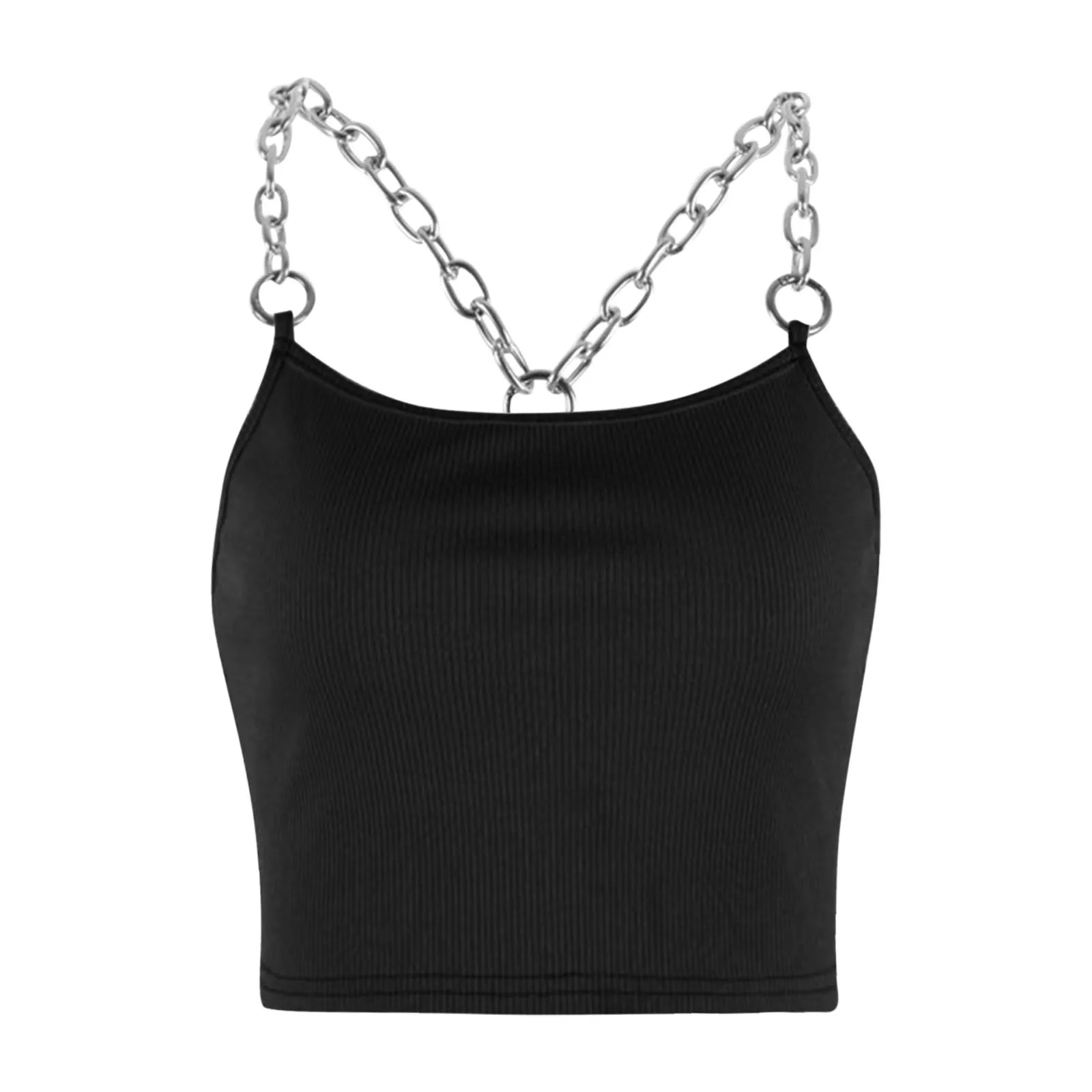 halter tops summer Women Sleeveless Strappy Tank O Neck Double Layer girl Casual Crop Tops Polyester Casual Cashmere spanx camisole