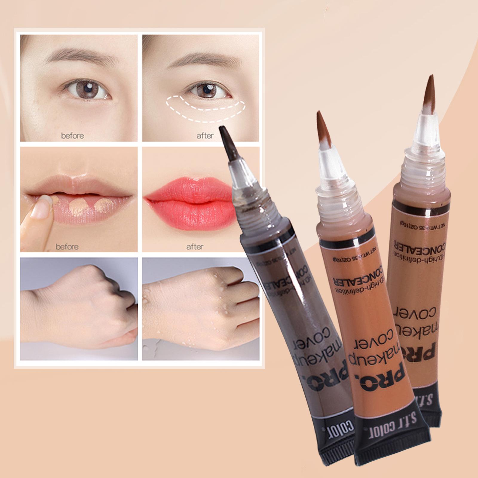 Concealer 0.35oz Facial Makeup Cosmetics Contour for Temporarily Disguise Tattoo Covering Dark Circles Acne Spots Veins Scars
