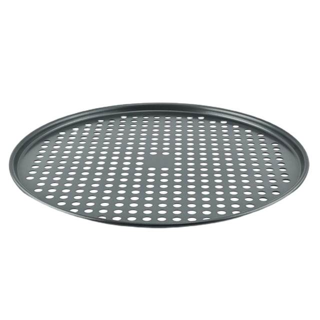 26/28/32CM Carbon Steel Non-stick Pizza Baking Pan Mesh Tray Plate Round Deep  Dish Pizza Pan Tray Mould Bakeware Baking Too xqmg - AliExpress