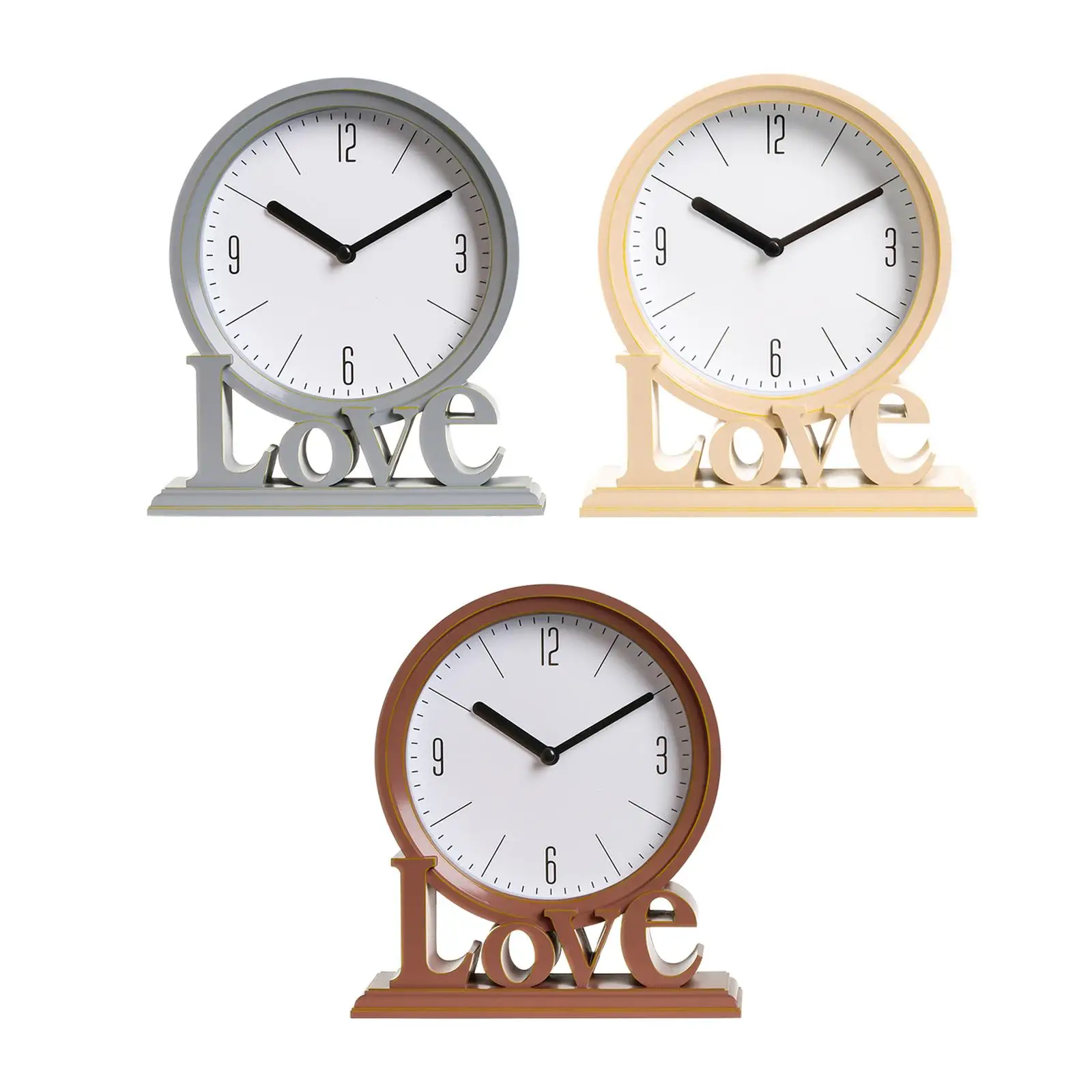 Romantic Love Letter Table Clock Silent Decoration Keeping Accurate Time