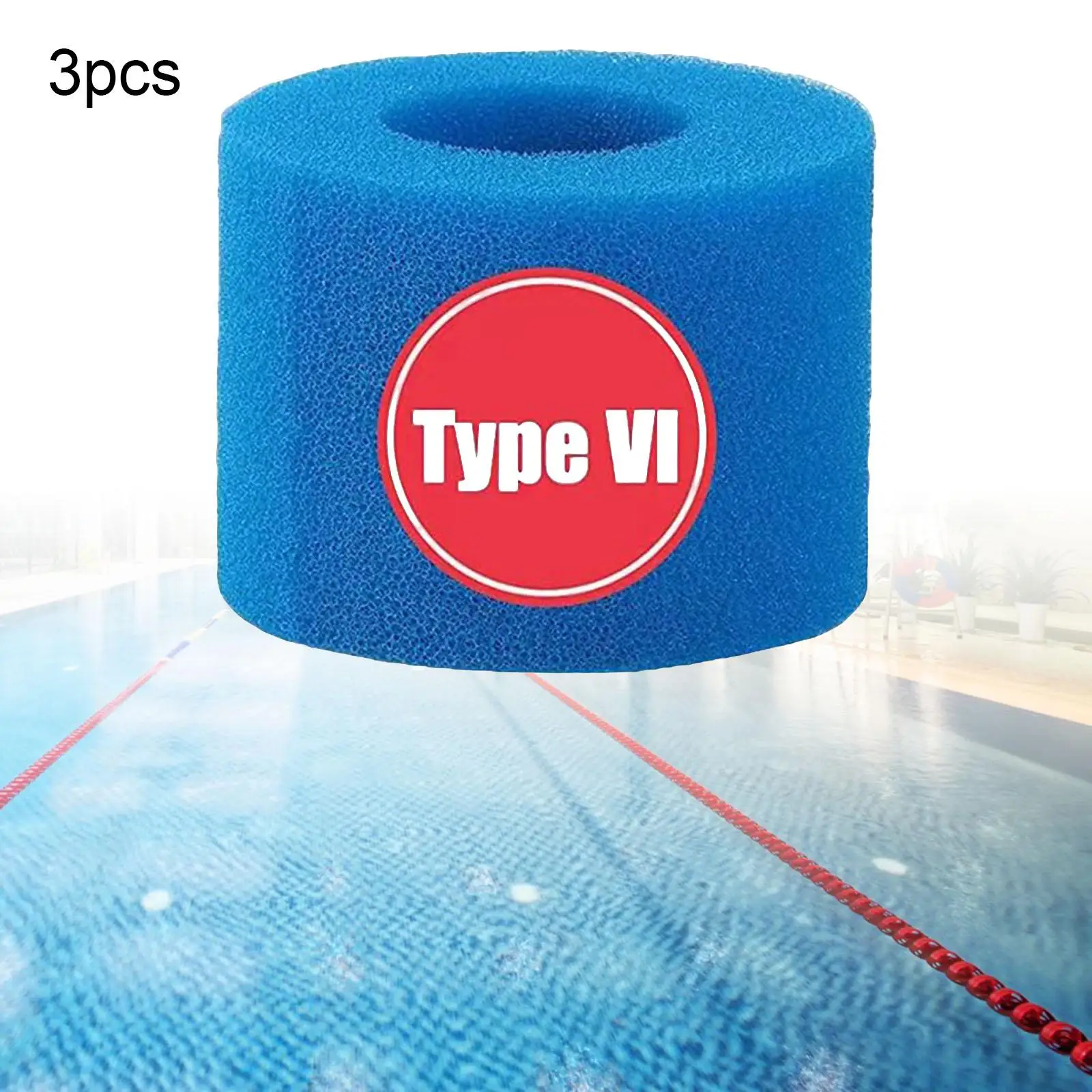 3Pcs Pool Filter Foam Sponge Cartridge Pool Cleaner Foam for Type V1 Summer Wave Pools and above Ground Swimming Pools