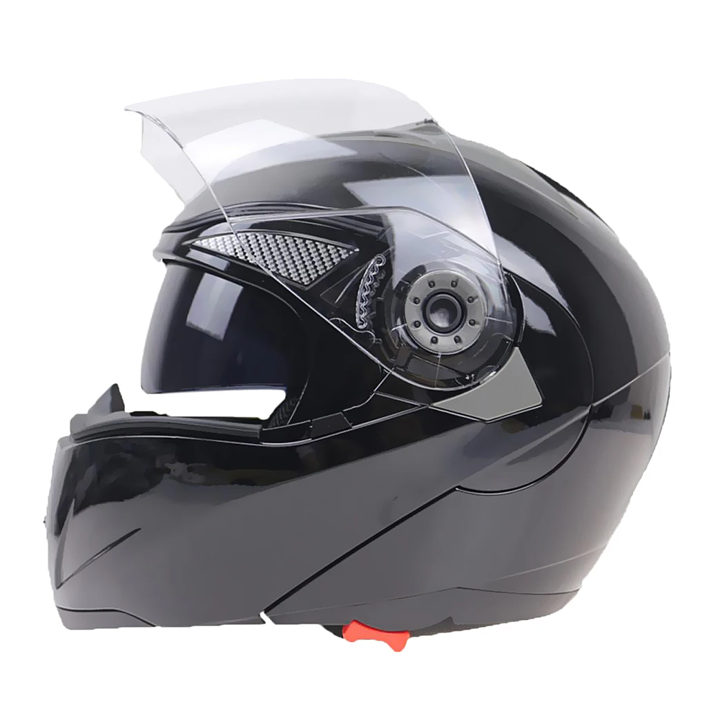 Motorcycle DOT Flip Up Dual Visor Sun Full Face - Choose Size