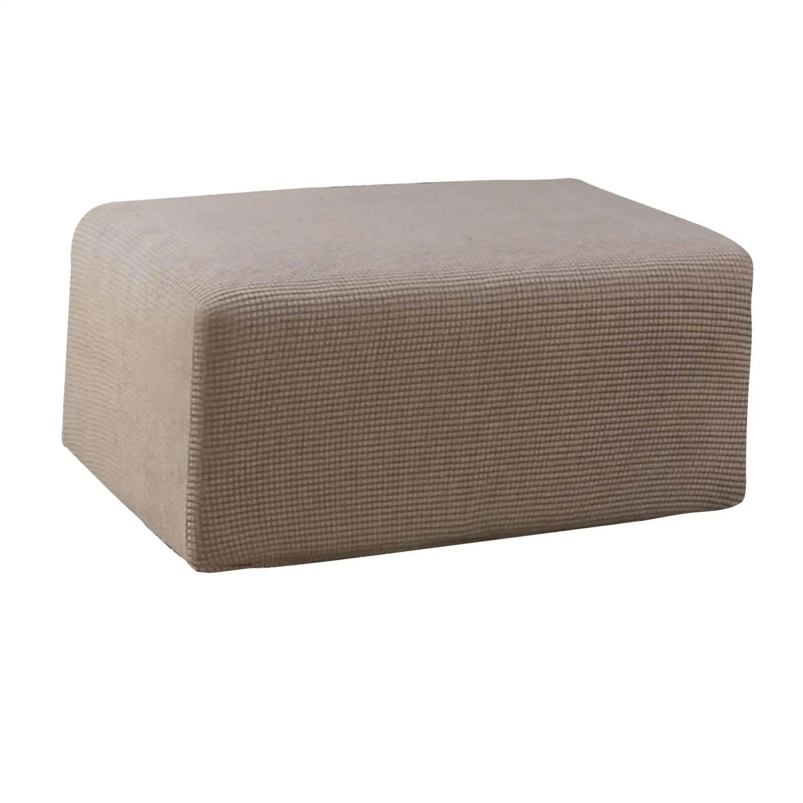 High Stretch Ottoman Cover Rectangle Footrest Cover Machine Washable with Elastic Bottom Rectangle Storage Stool Slipcovers