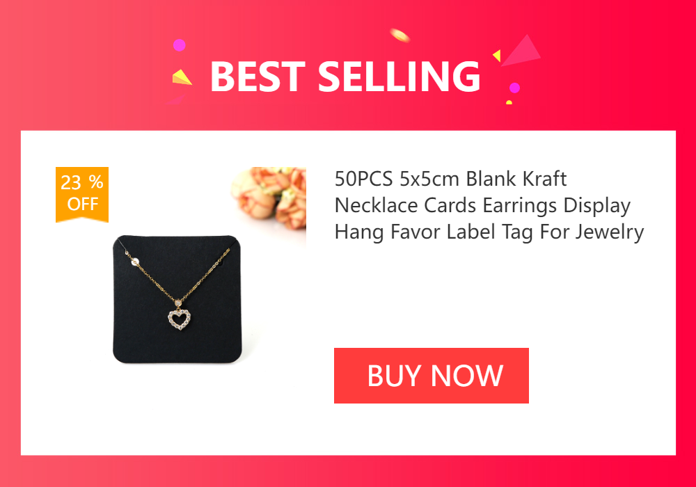 100pc Transparent Necklace Card Chain Collect Self-Stick Plastic Bags For Packaging Small Businesses Gift Jewelry Holder Display