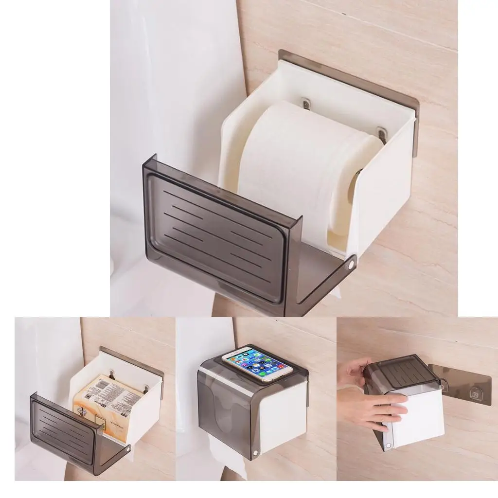 Wall Mount Toilet Tissue Paper  And Dispenser for Bathroom Storage Wall Mount