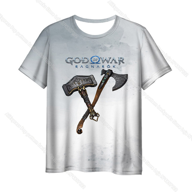 New God of War Ragnarok Art Kratos Tyr Odin thor Atreus Game T-Shirt boys t  shirts funny t shirts tees men graphic t shirts - AliExpress