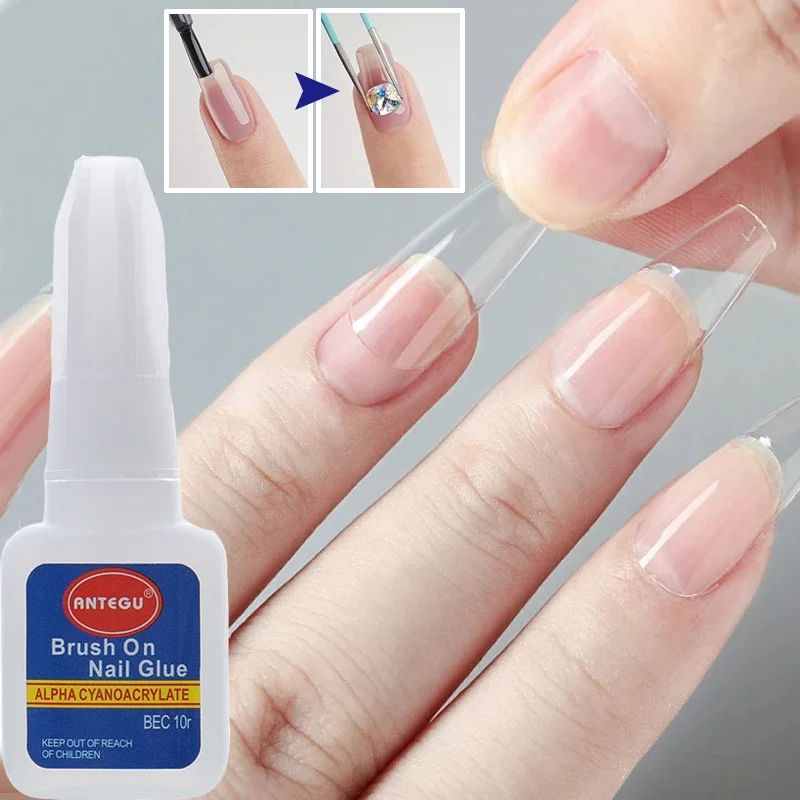 Best of Strong Nail Glue Adhesive With Brush Fast Drying Manicure Rhinestone Adhesive Acrylic Beauty DIY Professional Salon Nails Glue Reviews & Tips