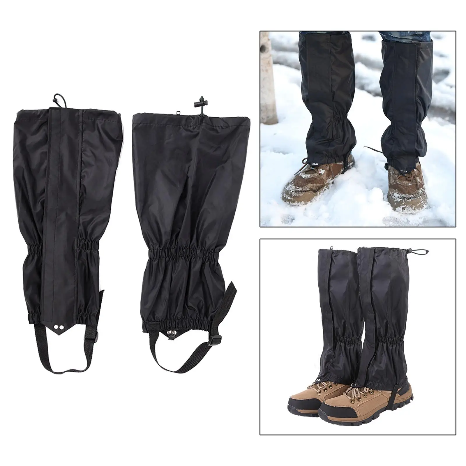 Durable Leg Gaiters Anti-Tear Snow Boot Windproof Shoes Covers for Hiking Ice Climbing