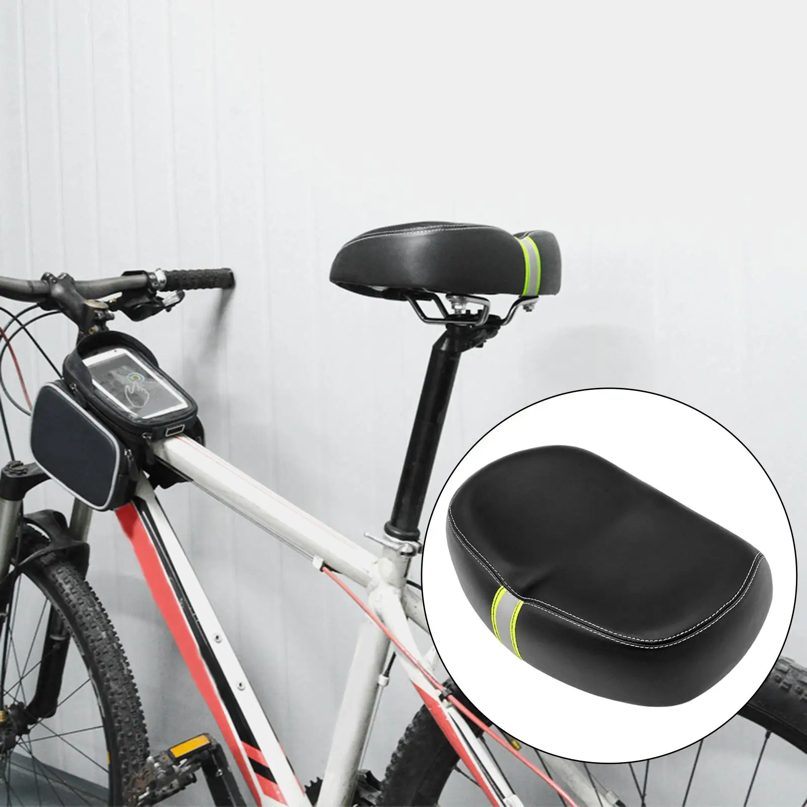 Oversized Bike Seat Saddle Comfortable Noseless Breathable