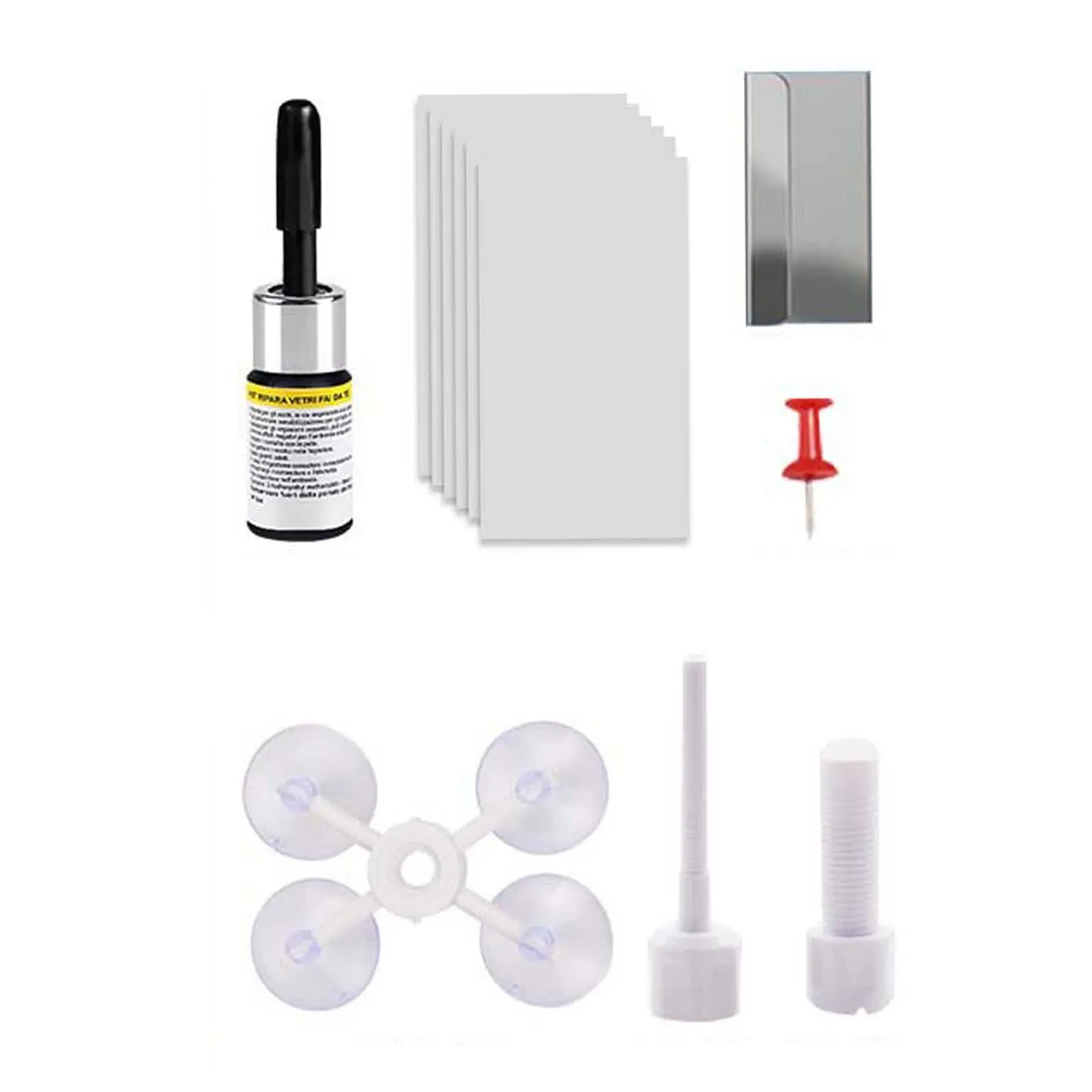 Car Windshield Crack Repair Kit Scratch Remover Easy to Use Automotive Glass