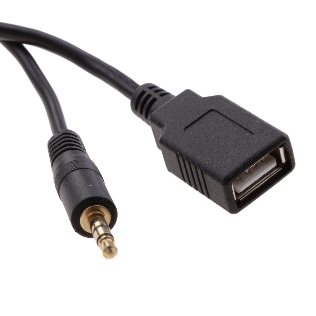 dolity 3.5mm Car USB Aux-in MP3 Player Radio 6Pin+6Pin Adapter For Audi VW Skoda Seat