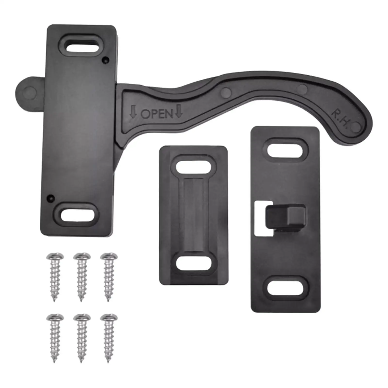 RV Screen Door Latch Right Hand, Durable for RV Travel Trailer with Screws Replacement Handle