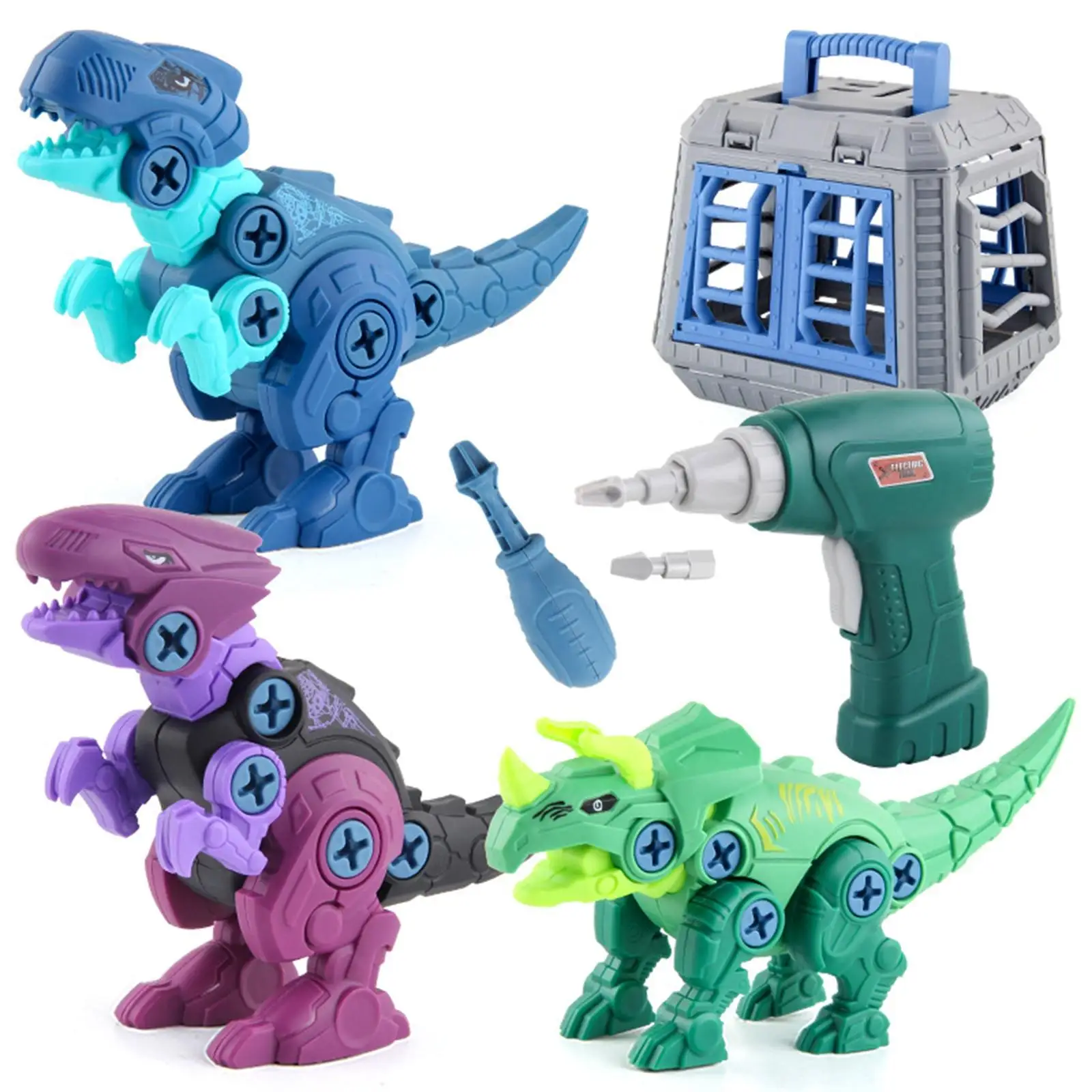 Dinosaur Assembly DIY Toy Assembling Dinosaur Model Toy Set for Birthday Children