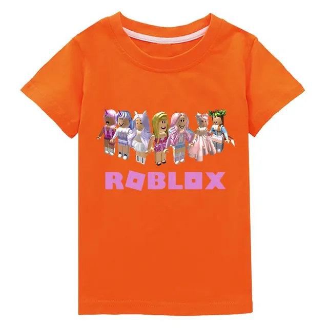 Cartoon Game Anime Peripheral ROBLOX Virtual World Short-sleeved T-shirt  Men's Trend Splicing Loose Half-sleeved Clothes