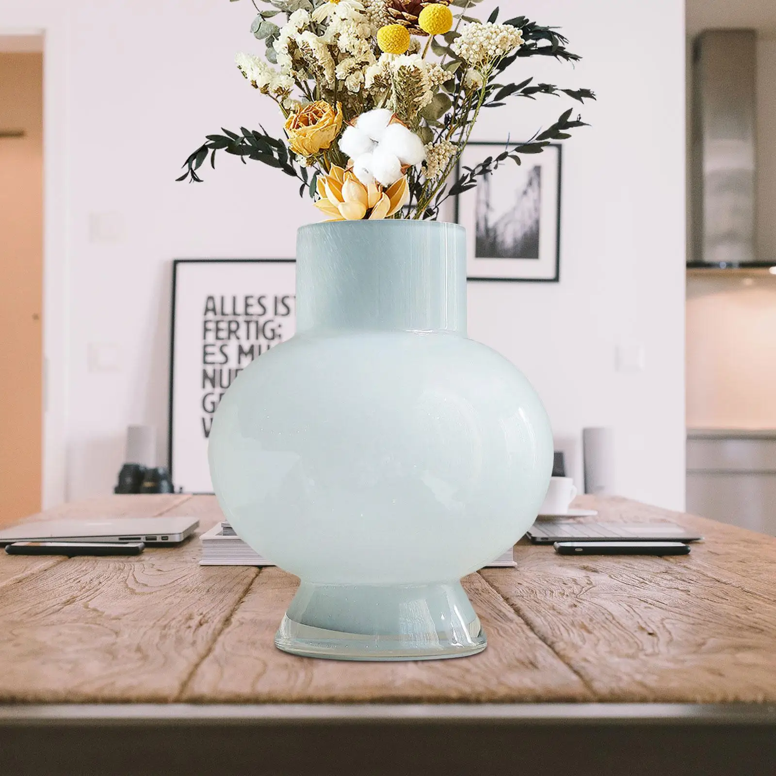Modern Glass Vase Decorative Flower Vase for Wedding Office Living Room