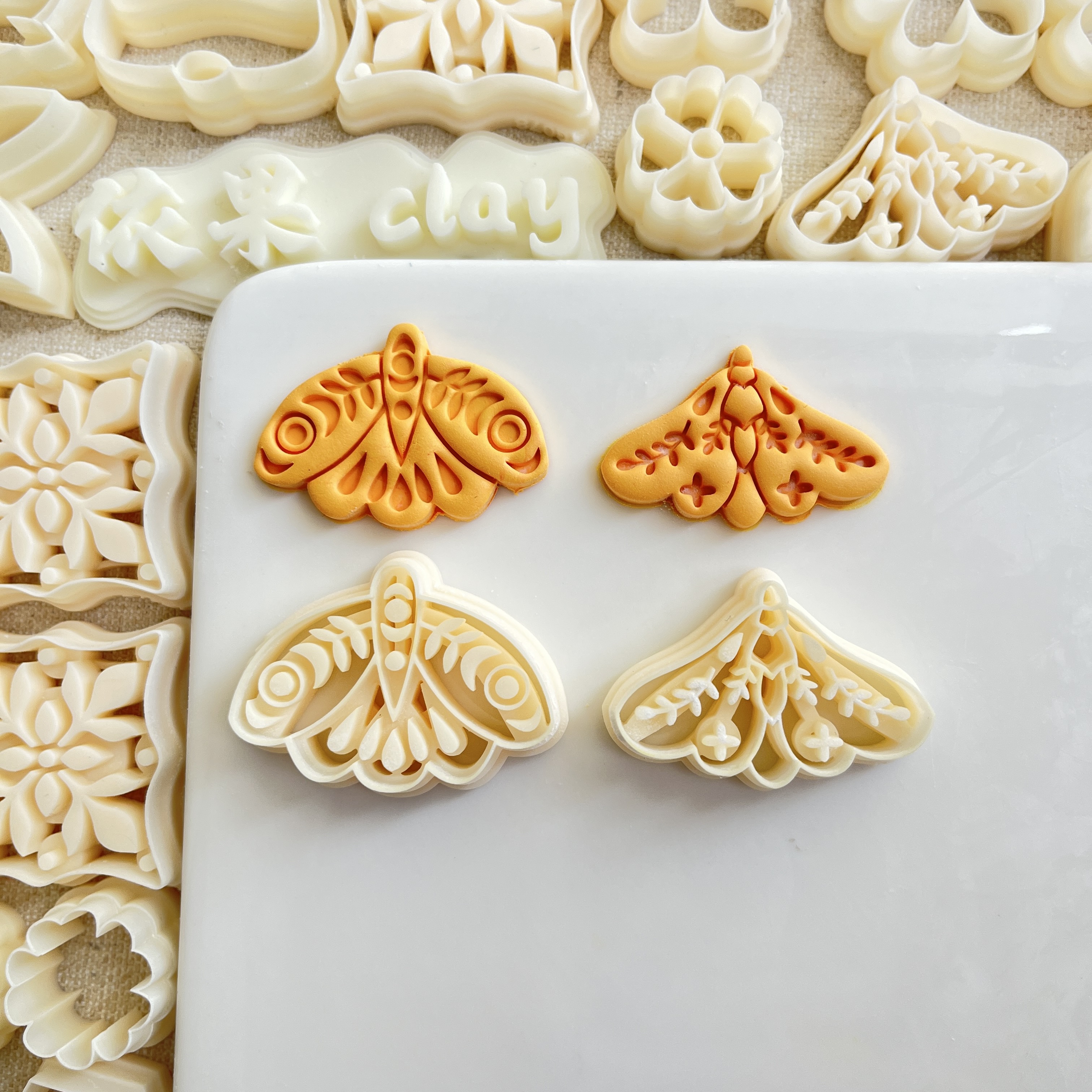 Description Picture 2 of itemButterfly Series Complex Exquisite Moth Shaped Clay Cutting Molds For DIY Earrings Jewelry Badge Making Polymer Clay Molds