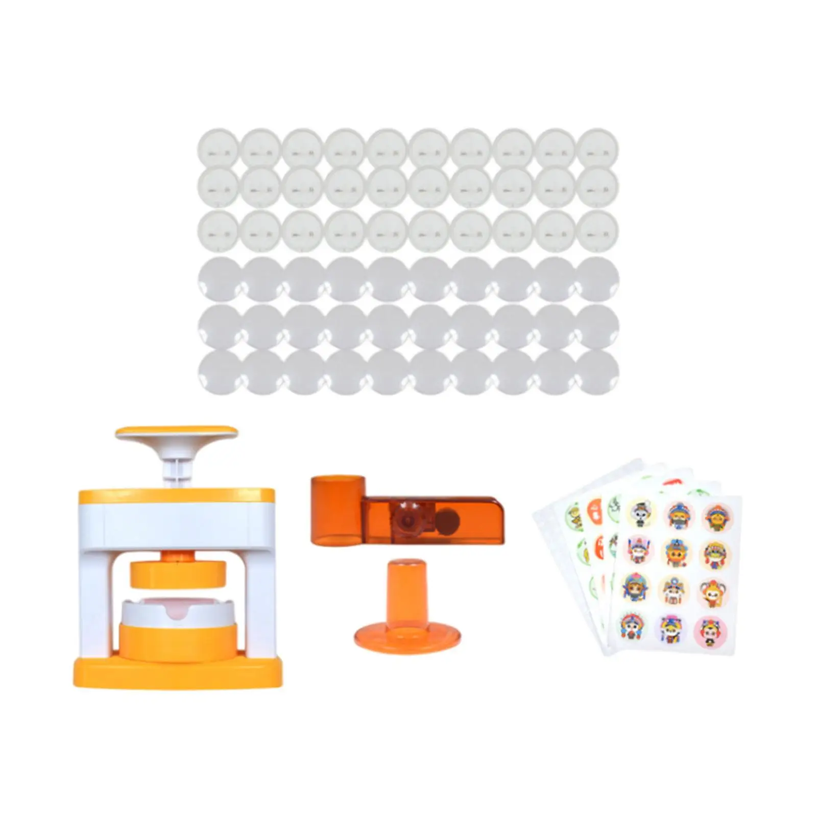 DIY Pin Badge Button Maker Ornament Accs with Cutting Tool Lightweight Starter Kits Easy to Use Badge Die Mould for Christmas