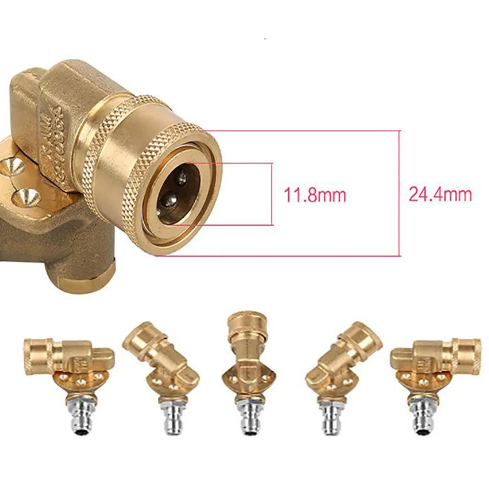 Adjustable Pressure Washer Adapter Set Nozzle Tips Fittings for K2 K7