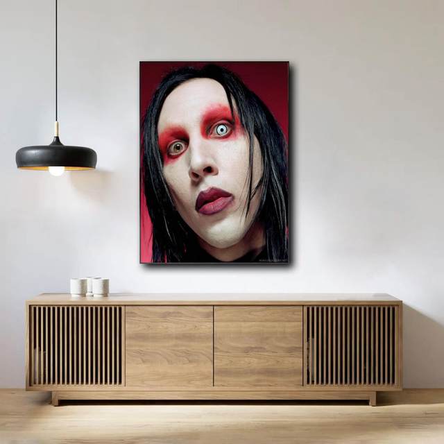 Marilyn Manson Canvas Poster Wall Print Semi Gloss 24x36 New Various Sizes store