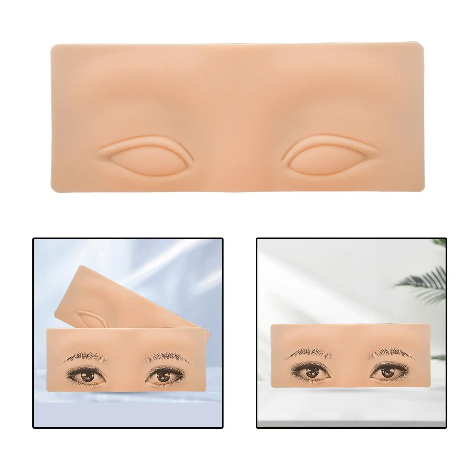 3D Silicone Eyebrow Eyeliner Practice Simulation Skin Practice Face Plate Salon