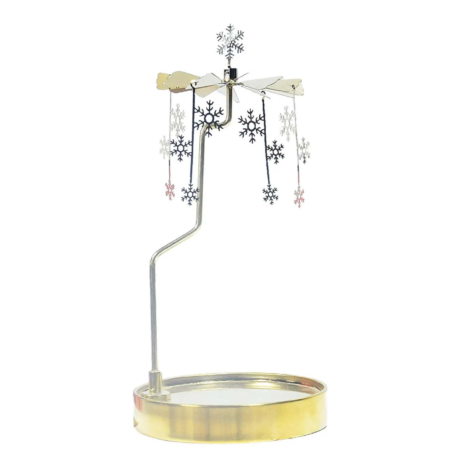 Rotating Candle Holder with Tray Romantic Rotating Candlestick Holder for Festivals Dining Room Dinner Table Living Room
