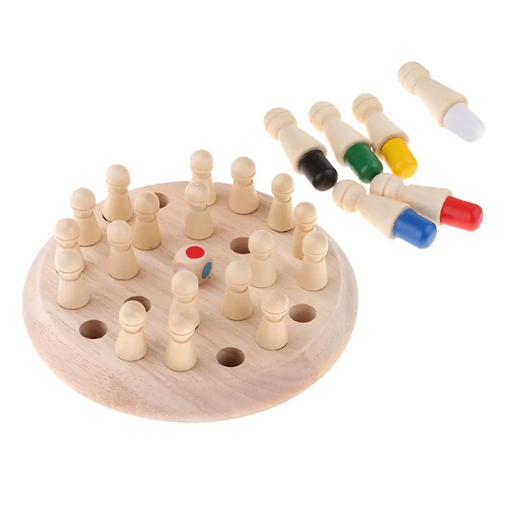 Wooden Memory Chess -  Development Brain puzzle  children toys