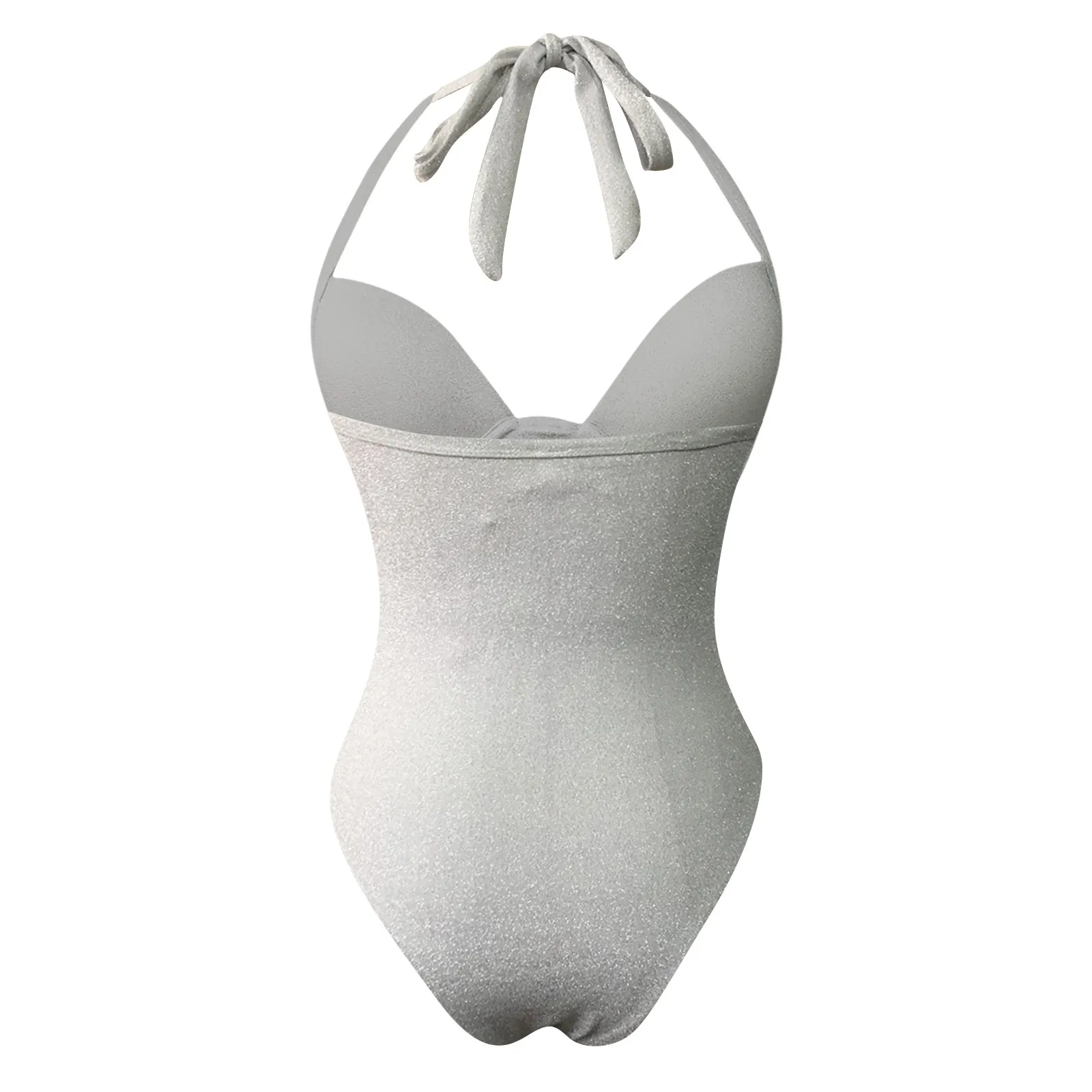 2022 High Waist Backless Bikinis For Women Solid Color Strap One Piece Swimsuit Push Up Hard Cup Bikini Bathing Suit Beach Wear bikini cover up