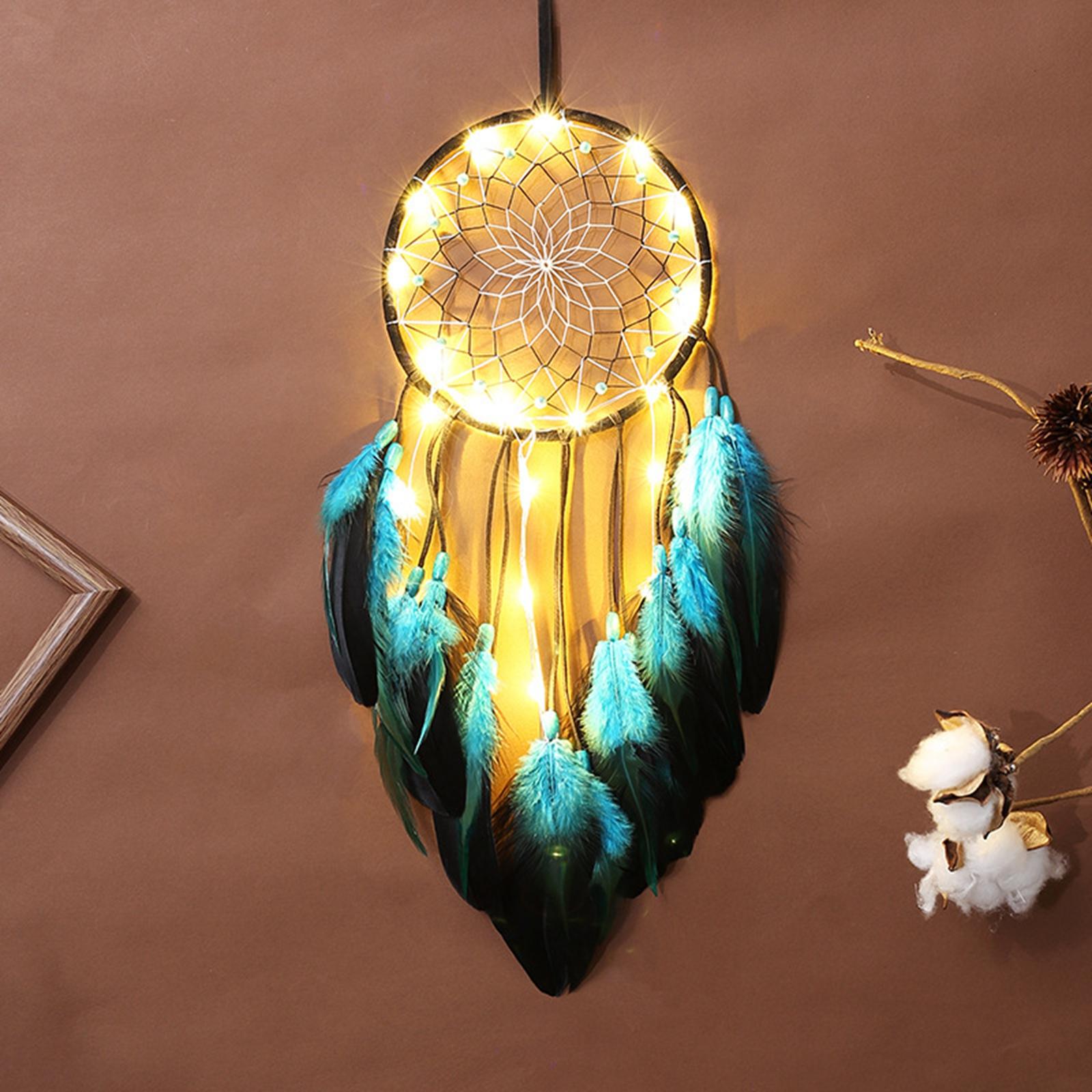 Dreamcatcher Blue Dream Catcher Handmade for Bedroom Decor Wall Hanging Home Decoration Gifts for Teenage Girls Baby Kids Room