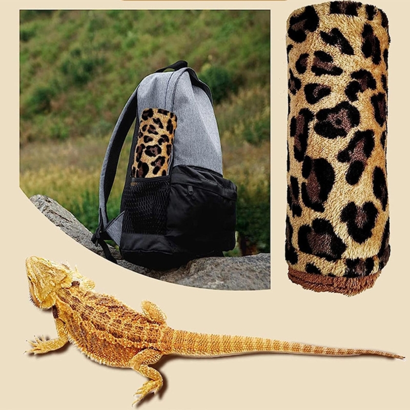 Title 5, Terrarium Sleeping Bed for Reptiles LeopardPrin...