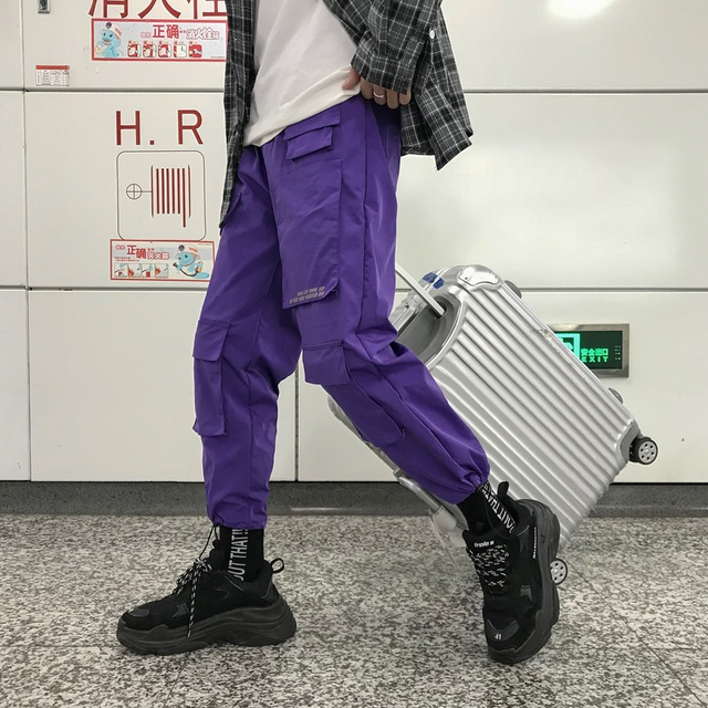 Men Streetwear Cargo Pants 2024 Overalls Mens Baggy Hip Hop