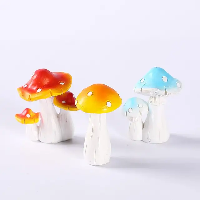 Statue Miniature de champignon de jardin, Excellent ornement de bureau  attrayant, Figurine de champignon de jardin