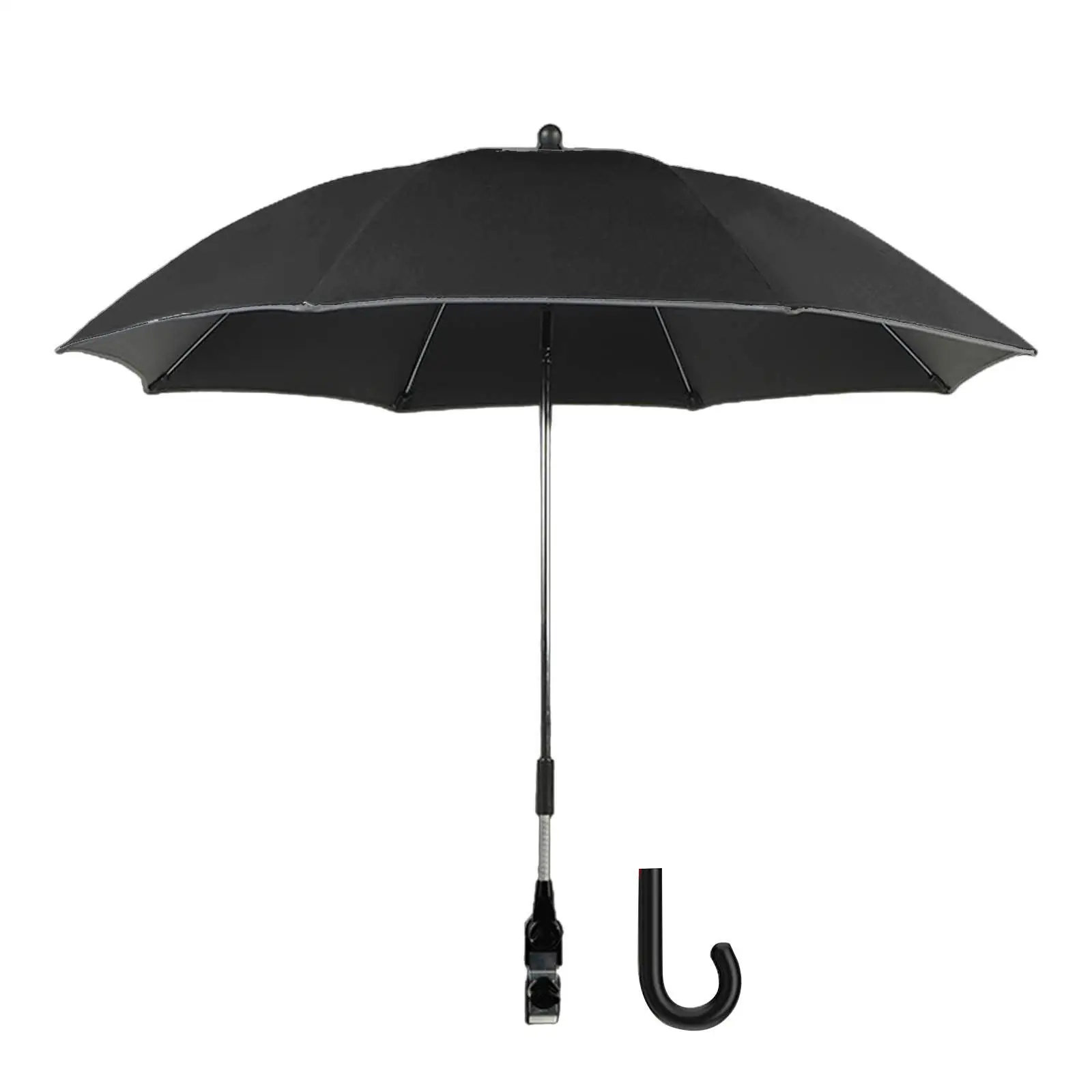 360 Degree Sun Shade 85cm Baby Parasol Umbrella Clip on Umbrella for Bike Beach Chairs Trolley Pram