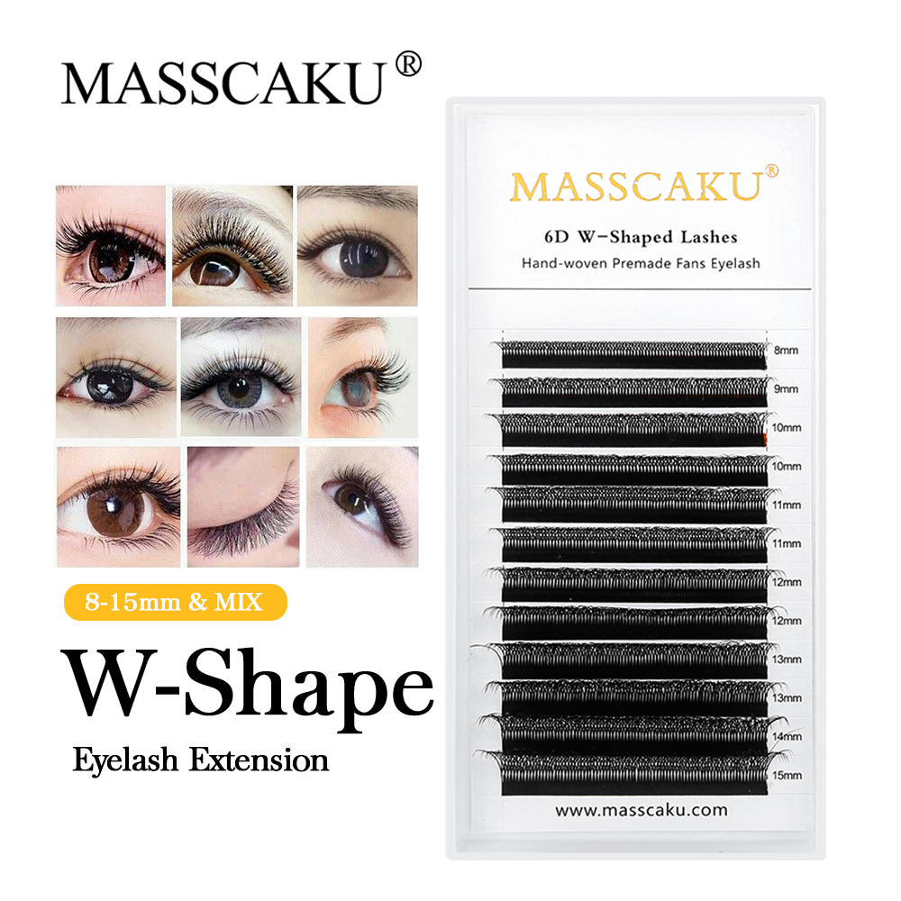 Best of MASSCAKU 3D 4D 5D Mink Individual Bundles Eyelash W Shape Premade Fans Faux Mink 100% Handmade Lash Extensions Reviews & Tips