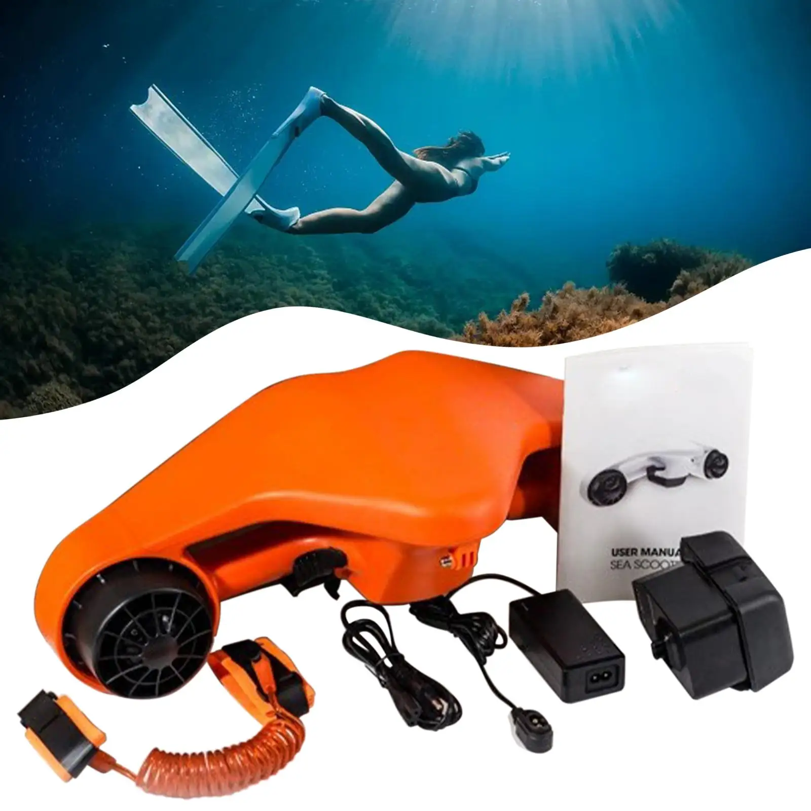 Electric Sea Scooter Water Propeller Diving Booster 3 Speed for Water Sports
