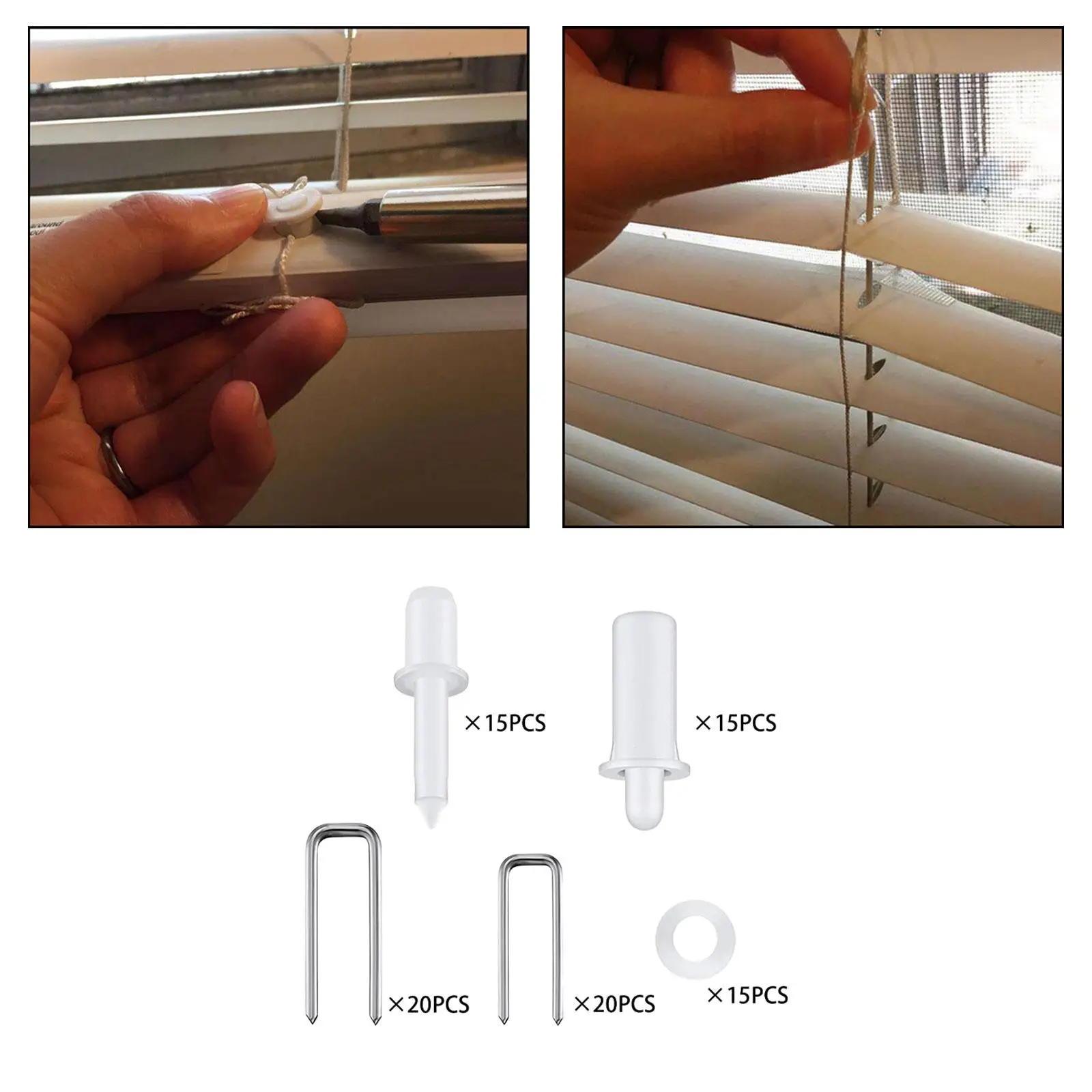 85 Pieces Repair Plantation Shutters Set Fittings Sturdy Durable easy to Use Replaces Louvers Staples for home curtain